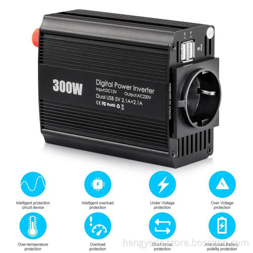 300W 12V 110V USB Port Car Power Converter
